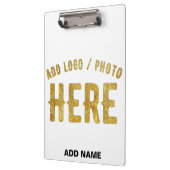 おしゃれな現代風 カスタマイズ可能 白 検証済み ブランド クリップボード (左)