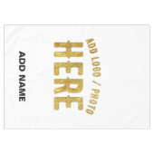 おしゃれな現代風 カスタマイズ可能 白 検証済み ブランド テーブルクロス (正面(横))