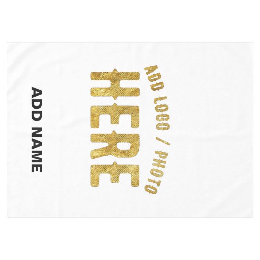 おしゃれな現代風 カスタマイズ可能 白 検証済み ブランド テーブルクロス (正面(横))