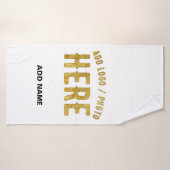 おしゃれな現代風 カスタマイズ可能 白 検証済み ブランド バスタオル (バスタオル)