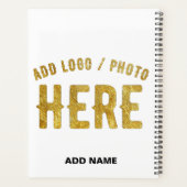 おしゃれな現代風 カスタマイズ可能 白 検証済み ブランド プランナー手帳 (裏面)