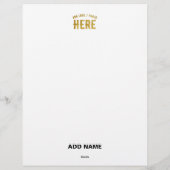 おしゃれな現代風 カスタマイズ可能 白 検証済み ブランド レターヘッド (裏面)