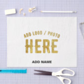 おしゃれな現代風 カスタマイズ可能 白 検証済み ブランド 薄葉紙 (クラフト)