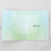 おしゃれな現代風 青い ハッピー バースデー 婚約者 カード (内部)