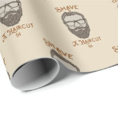 おしゃれな理容室のグラフィックタイプ ラッピングペーパー (ロールコーナー)