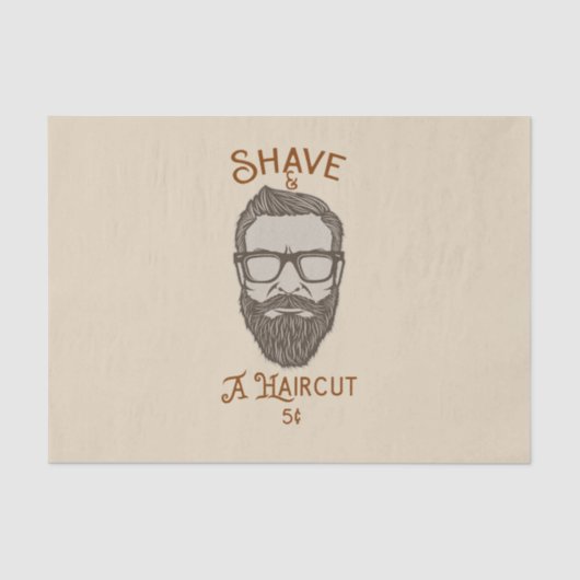 おしゃれな理容室のグラフィックTシャツ 薄葉紙 (正面)