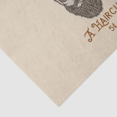 おしゃれな理容室のグラフィックTシャツ 薄葉紙 (詳細)