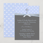 おしゃれな男の子の洗礼招待状 招待状 (正面/裏面)