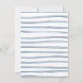 おしゃれな男の子の衣類ライン ベビーシャワー 招待状 (裏面)