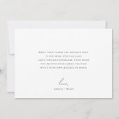 おしゃれな男女兼用フラットベイビーシャワー サンキューカード (裏面)