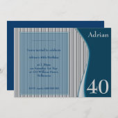 おしゃれな男性の招待状 招待状 (正面/裏面)