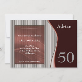 おしゃれな男性の赤い招待状 招待状