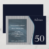 おしゃれな男性への招待状 招待状 (正面/裏面)