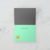 おしゃれな白い女の子の自転車の感謝カード サンキューカード (内部)