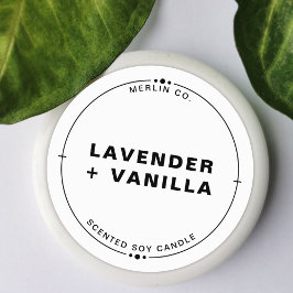 おしゃれな白い手作りソイキャンドル シンプルなジャー蓋 ラウンドシール