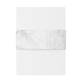 おしゃれな白とグレーの大理石 ウェディング招待状 招待状ベリーバンド (裏面例)