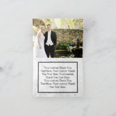 おしゃれな白とグレーの大理石 ウェディング サンクス サンキューカード (内部)