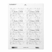 おしゃれな白大理石 タイポグラフィ エレガントな発送 ラベル (フルシート)