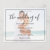 おしゃれな白黒写真ウェディング招待状（お得な価格） (正面)