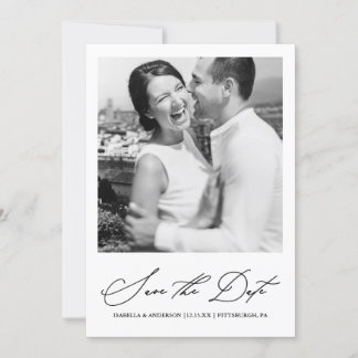 おしゃれな白黒写真 Save the Date セーブザデート