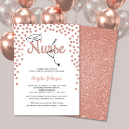 おしゃれな看護師のピン授与式またはピン招待状 招待状