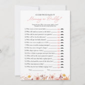 おしゃれな秋のデザインの「誰が言ったの？」ベイビーシャワーゲーム 招待状 (正面)