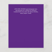 おしゃれな秋の命名式・洗礼式の案内状（英語・スペイン語対応） チラシ (裏面)