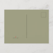 おしゃれな秋の水彩画のパンプキンと花 インビテーションポストカード (裏面)