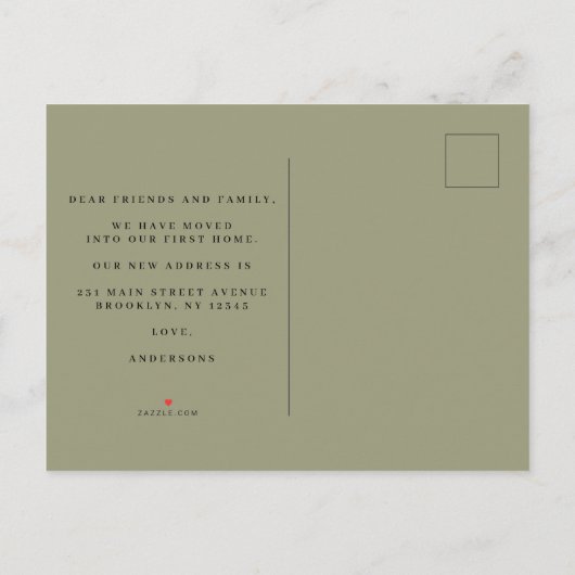 おしゃれな秋の水彩画のパンプキンと花 案内ポストカード (裏面)