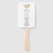 おしゃれな秋の水彩画パンプキン＆フラワー ハンドファン (正面)