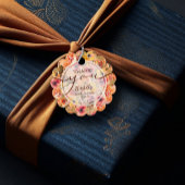 おしゃれな秋の花のブライダルシャワーのお礼 フェイバータグ