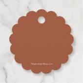 おしゃれな秋の花のブライダルシャワーのお礼 フェイバータグ (裏面)