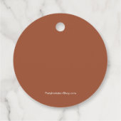 おしゃれな秋の花 ブライダルシャワーのお礼 フェイバータグ (裏面)