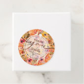 おしゃれな秋の花 ブライダルシャワーのお礼 フェイバータグ (インサイチュ)