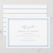 おしゃれな窓ウェディング延期 日程変更のお知らせ 案内状 (正面/裏面)