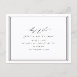 おしゃれな窓 ウェディング延期 日程変更 案内ポストカード