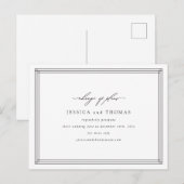 おしゃれな窓 ウェディング 延期 日程変更 案内ポストカード (正面/裏面)