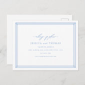 おしゃれな窓 ウェディング 延期 日程変更 案内ポストカード (正面/裏面)