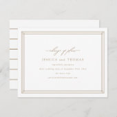 おしゃれな窓 ウェディング 延期 日程変更 案内状 (正面/裏面)