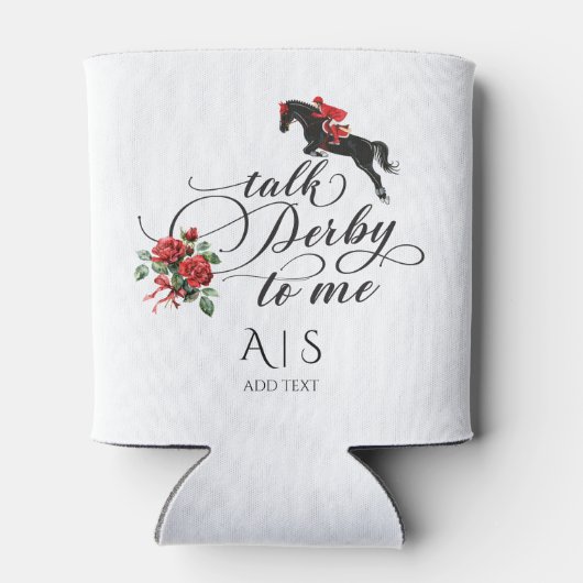 おしゃれな競馬パーティー 馬術 デザイン 缶クーラー (裏面)