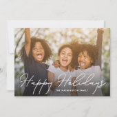 おしゃれな筆記休暇写真カード シーズンカード (正面)