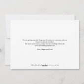 おしゃれな筆記体編集可能カラー Save The Date カード (裏面)