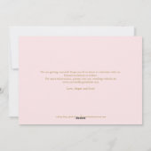 おしゃれな筆記体編集可能カラー Save The Date カード (裏面)