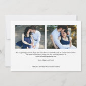 おしゃれな筆記体編集可能カラー Save The Date ローズゴールド セーブザデート (裏面)