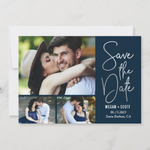 おしゃれな筆記体 編集可能なカラー Save The Date カード