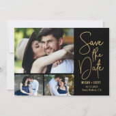 おしゃれな筆記体EDIT可能カラー Save The Date カード (正面)