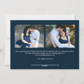 おしゃれな筆記体EDIT可能カラー Save The Date カード (裏面)