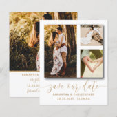 おしゃれな節約フォト デートを大切にしたい Save Our Date 招待状 (正面/裏面)