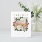 おしゃれな節約ラスティックフラワーブーケ　 elegant Save The Date (スタンド正面)