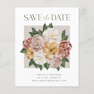 おしゃれな節約ラスティックフラワーブーケ　 elegant Save The Date